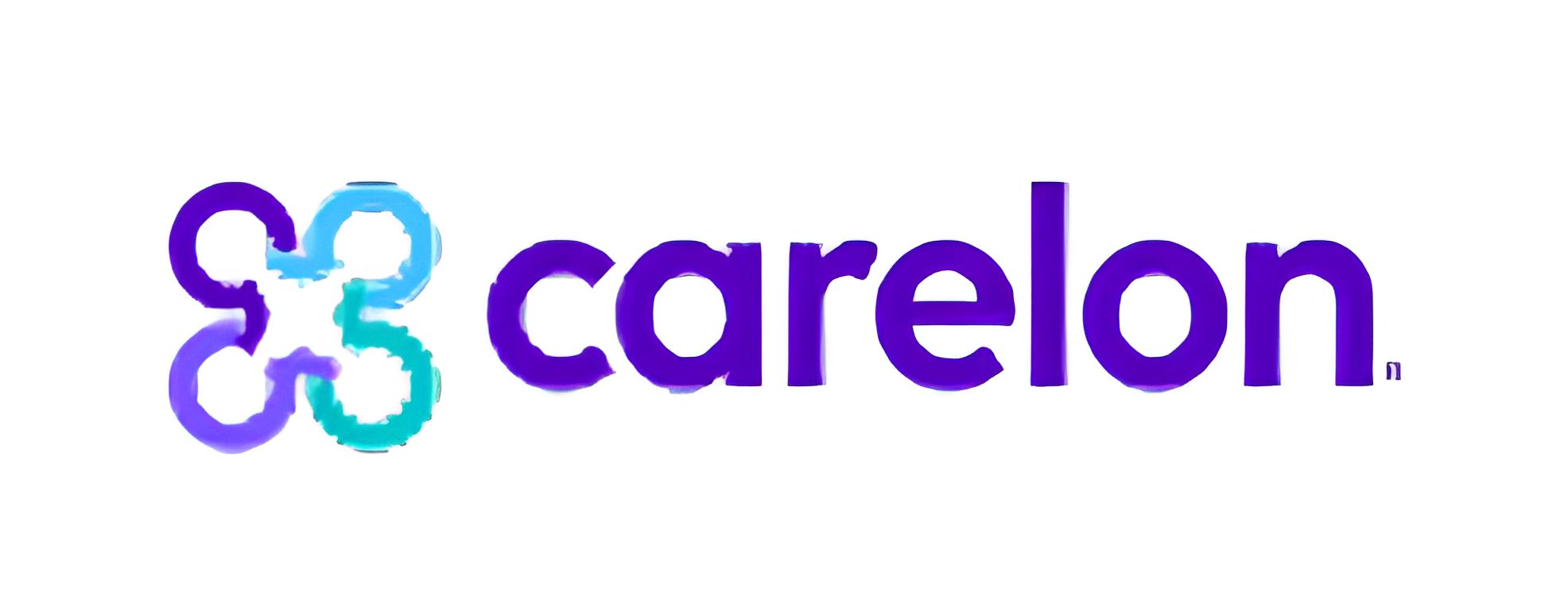Partial view of a purple logo with the letters 'carel'.